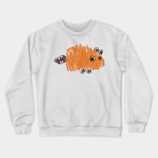 Crayon drawing of a mouse Crewneck Sweatshirt